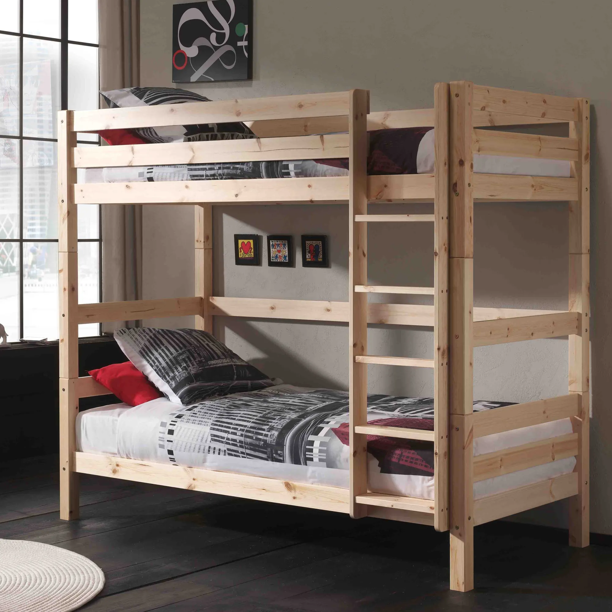 Kinderbedden^Huisenthuis Stapelbed Charlie Hoog Grenen