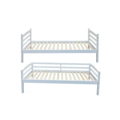 Kinderbedden^Huisenthuis Stapelbed Ravi Wit 90×200 cm Grenen