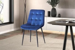 Eetkamerstoelen^Huisenthuis Stoel Alice – Set van 4 Blauw
