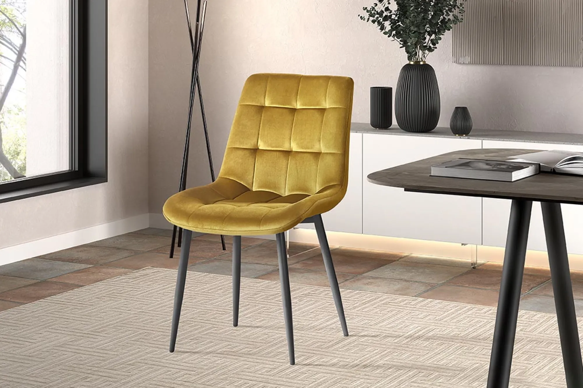 Eetkamerstoelen^Huisenthuis Stoel Alice – Set van 4 Goud
