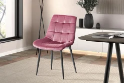 Eetkamerstoelen^Huisenthuis Stoel Alice – Set van 4 Roze