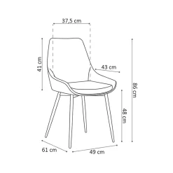 Eetkamerstoelen^Huisenthuis Stoel Bern – Set van 2 Bruin