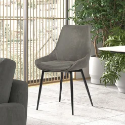 Eetkamerstoelen^Huisenthuis Stoel Bern – Set van 2 Grijs