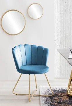 Eetkamerstoelen^Huisenthuis Stoel Chanelle – Set van 2 Blauw