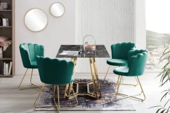 Eetkamerstoelen^Huisenthuis Stoel Chanelle – Set van 2 Groen