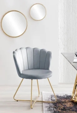 Eetkamerstoelen^Huisenthuis Stoel Chanelle – Set van 2 Lichtgrijs