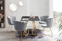 Eetkamerstoelen^Huisenthuis Stoel Chanelle – Set van 2 Lichtgrijs