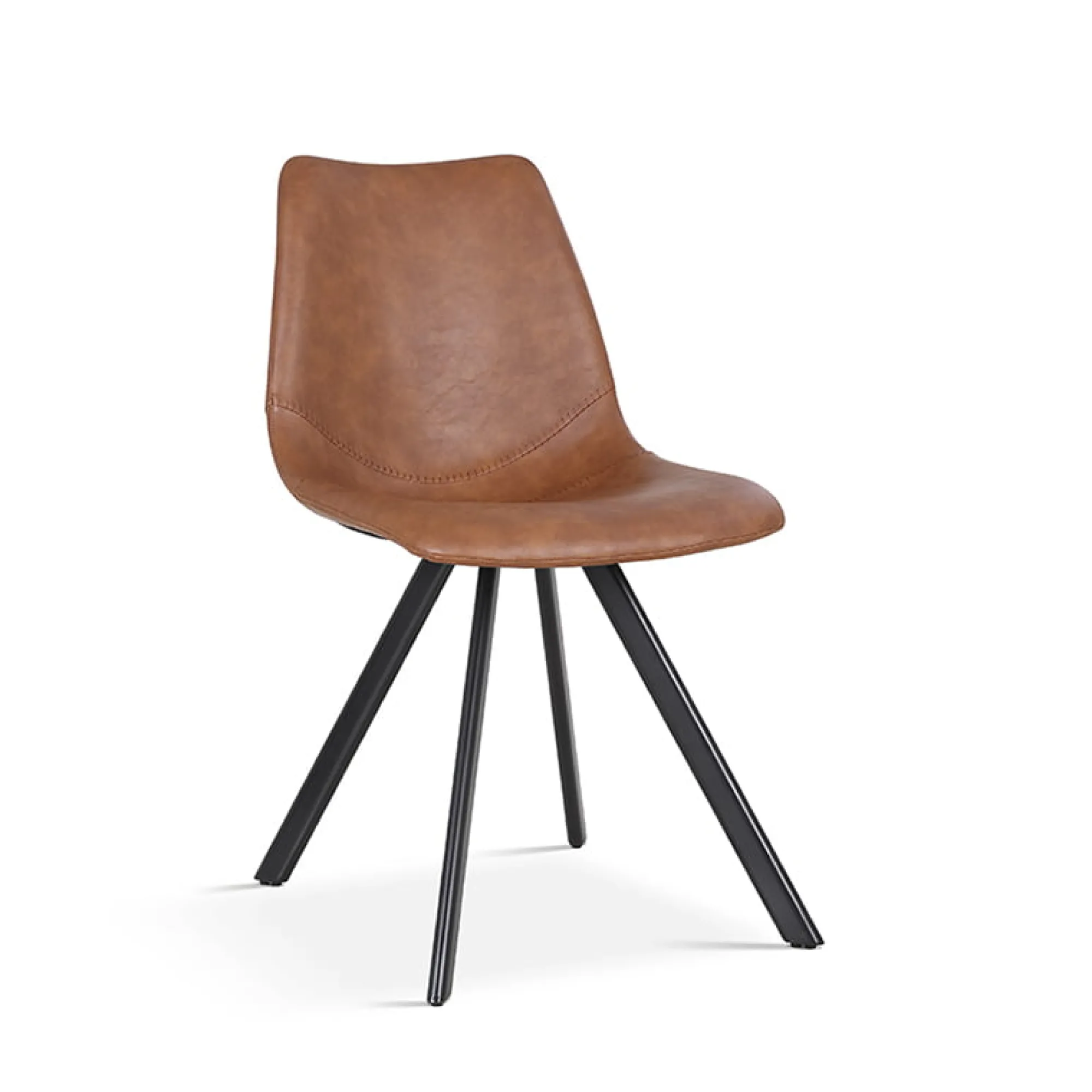 Eetkamerstoelen^Huisenthuis Stoel Collin – Set van 2 Cognac
