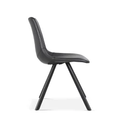 Eetkamerstoelen^Huisenthuis Stoel Collin – Set van 2 Zwart