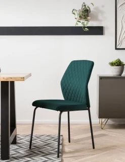 Eetkamerstoelen^Huisenthuis Stoel Dagmar – Set van 2 Groen