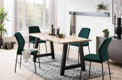 Eetkamerstoelen^Huisenthuis Stoel Dagmar – Set van 2 Groen