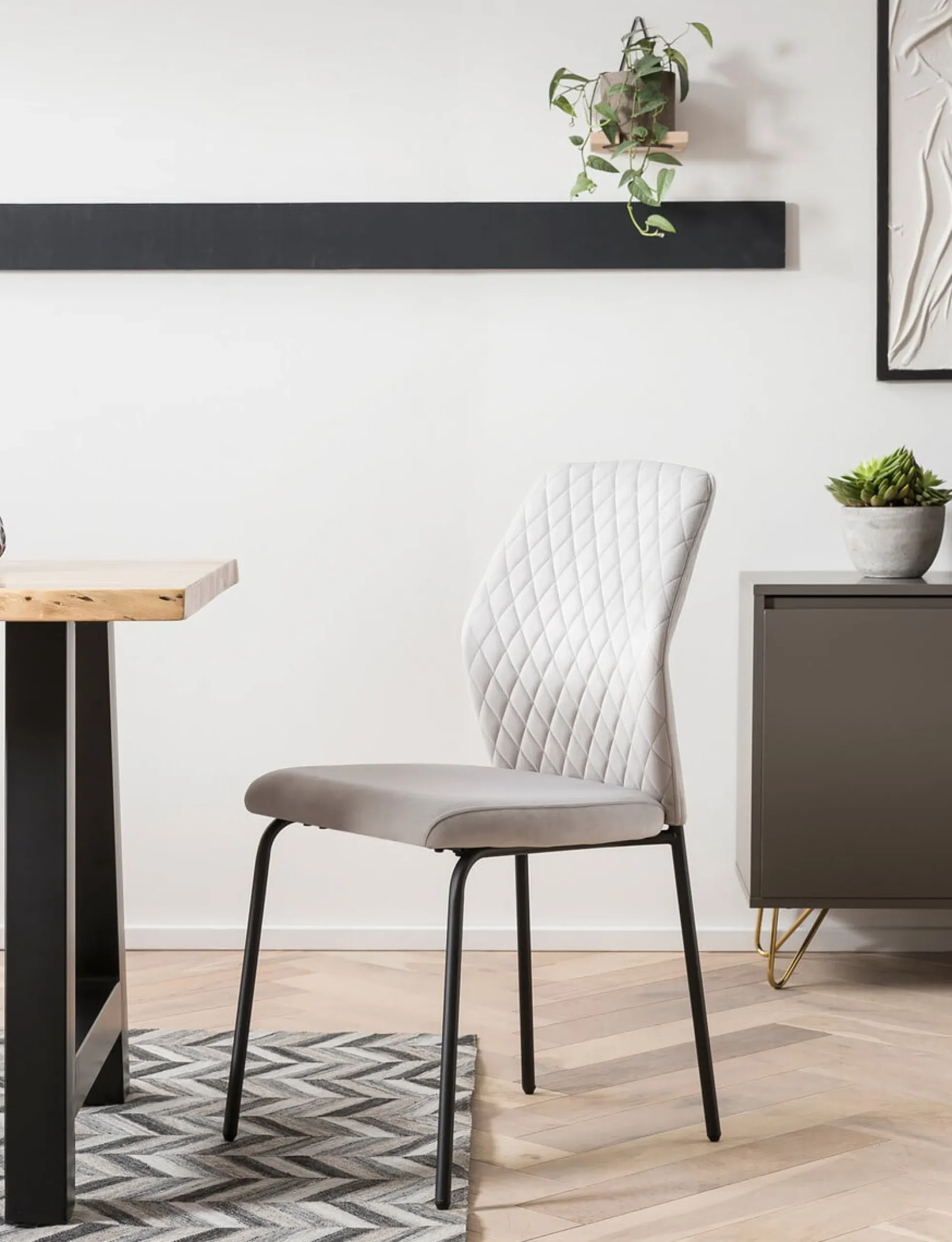 Eetkamerstoelen^Huisenthuis Stoel Dagmar – Set van 2 Lichtgrijs
