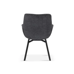 Eetkamerstoelen^Huisenthuis Stoel Denise Teddy Donkergrijs