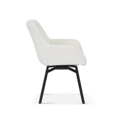 Eetkamerstoelen^Huisenthuis Stoel Denise Teddy Ecru