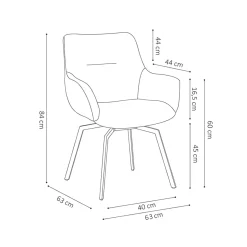 Eetkamerstoelen^Huisenthuis Stoel Denise Teddy Ecru
