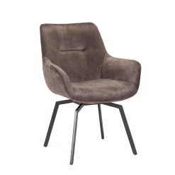 Eetkamerstoelen^Huisenthuis Stoel Denise Taupe