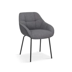 Eetkamerstoelen^Huisenthuis Stoel Dundee Grijs-Donkergrijs – Set van 2 Donkergrijs, Grijs