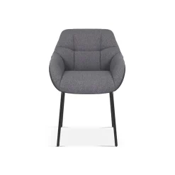 Eetkamerstoelen^Huisenthuis Stoel Dundee Grijs-Donkergrijs – Set van 2 Donkergrijs, Grijs