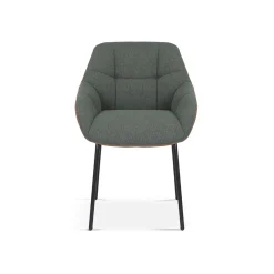 Eetkamerstoelen^Huisenthuis Stoel Dundee Groen-Cognac – Set van 2 Cognac, Groen