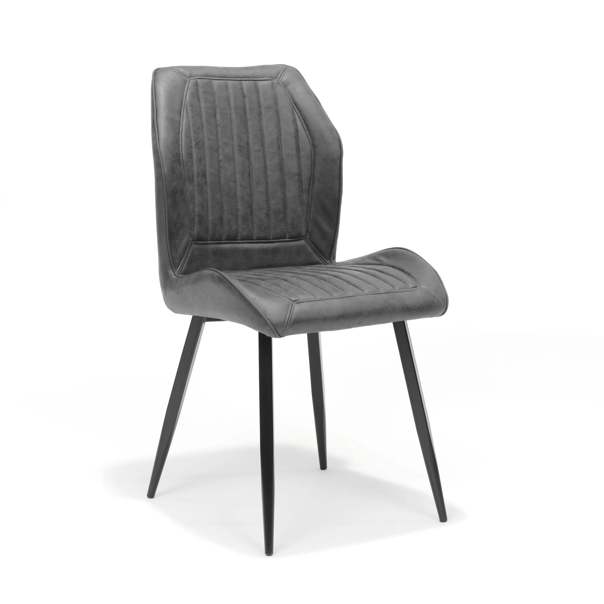 Eetkamerstoelen^Huisenthuis Stoel Emiel Antraciet – Set van 2