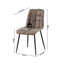 Eetkamerstoelen^Huisenthuis Stoel Fons Bruin – Set van 4