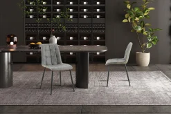 Eetkamerstoelen^Huisenthuis Stoel Fons Grijs – Set van 4