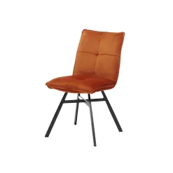 Eetkamerstoelen^Huisenthuis Stoel Gio Velours – Set van 4 Roest