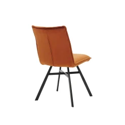 Eetkamerstoelen^Huisenthuis Stoel Gio Velours – Set van 4 Roest