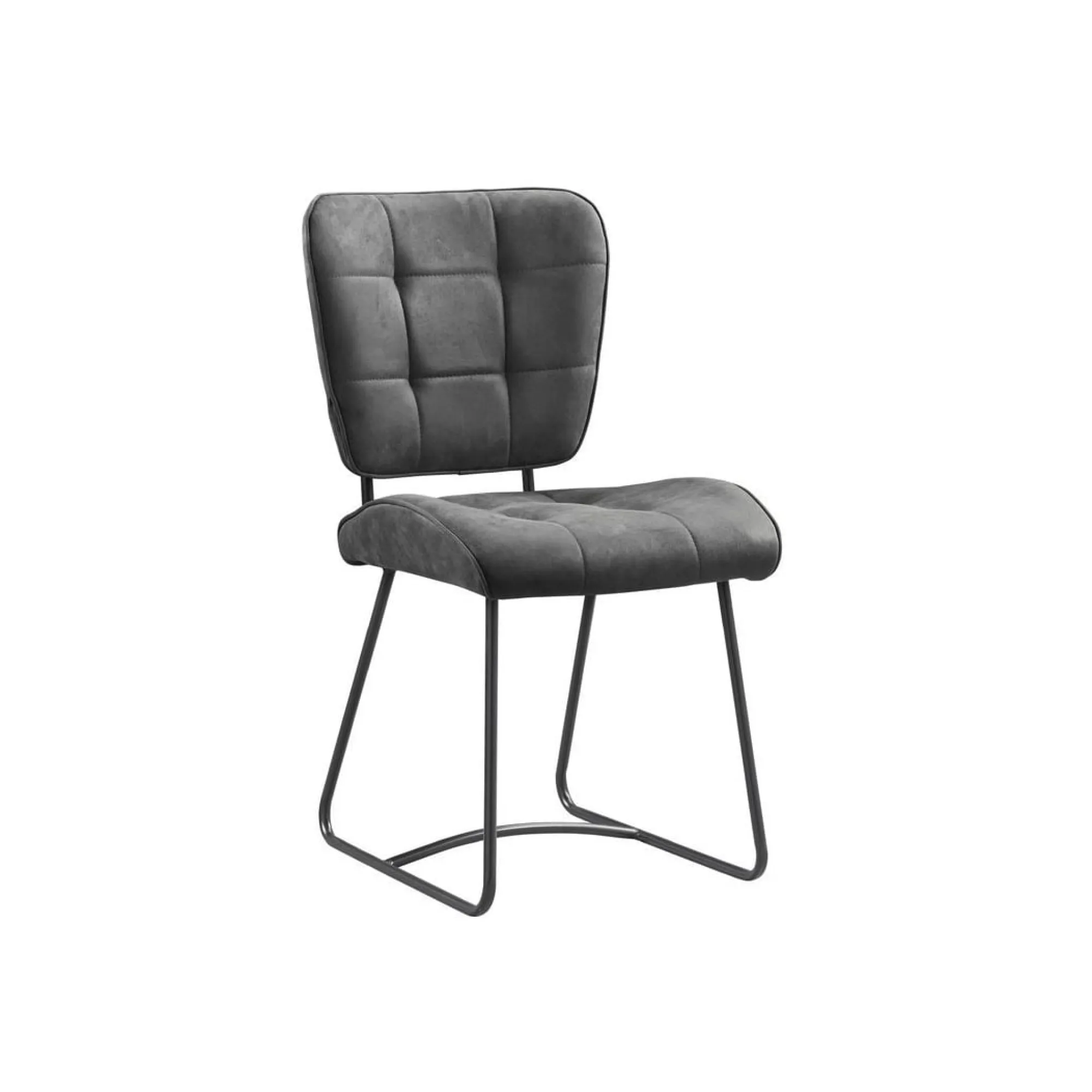 Eetkamerstoelen^Huisenthuis Stoel Henry Stof – Set van 2 Antraciet
