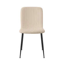 Eetkamerstoelen^Huisenthuis Stoel James Beige Ribstof – Set van 2