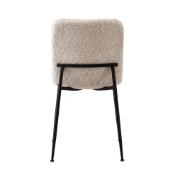 Eetkamerstoelen^Huisenthuis Stoel James Bouclé – Set van 2 Beige