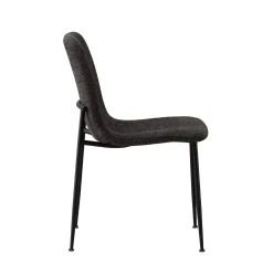 Eetkamerstoelen^Huisenthuis Stoel James Bouclé – Set van 2 Grijs