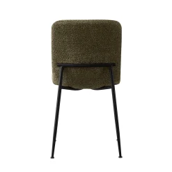 Eetkamerstoelen^Huisenthuis Stoel James Bouclé – Set van 2 Groen