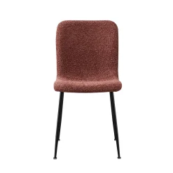 Eetkamerstoelen^Huisenthuis Stoel James Bouclé – Set van 2 Roze