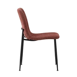 Eetkamerstoelen^Huisenthuis Stoel James Bouclé – Set van 2 Roze