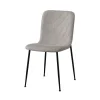 Eetkamerstoelen^Huisenthuis Stoel James Lichtgrijs Ribstof – Set van 2