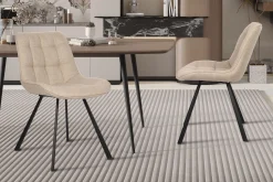 Eetkamerstoelen^Huisenthuis Stoel Johanna Beige – Set van 2