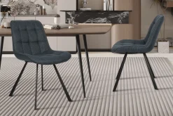 Eetkamerstoelen^Huisenthuis Stoel Johanna Donkerblauw – Set van 2