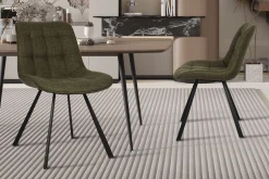 Eetkamerstoelen^Huisenthuis Stoel Johanna Groen – Set van 2