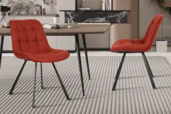 Eetkamerstoelen^Huisenthuis Stoel Johanna Rood – Set van 2