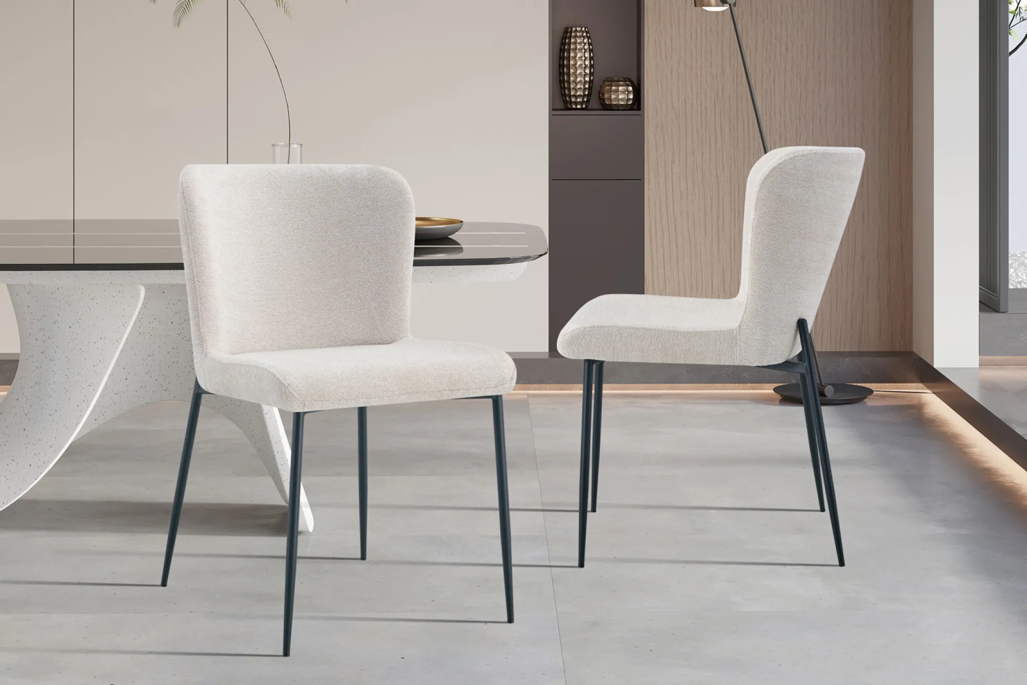 Eetkamerstoelen^Huisenthuis Stoel Jolie Beige – Set van 2