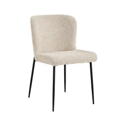 Eetkamerstoelen^Huisenthuis Stoel Jolie Bouclé – Set van 2 Beige