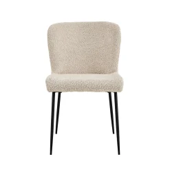 Eetkamerstoelen^Huisenthuis Stoel Jolie Bouclé – Set van 2 Beige
