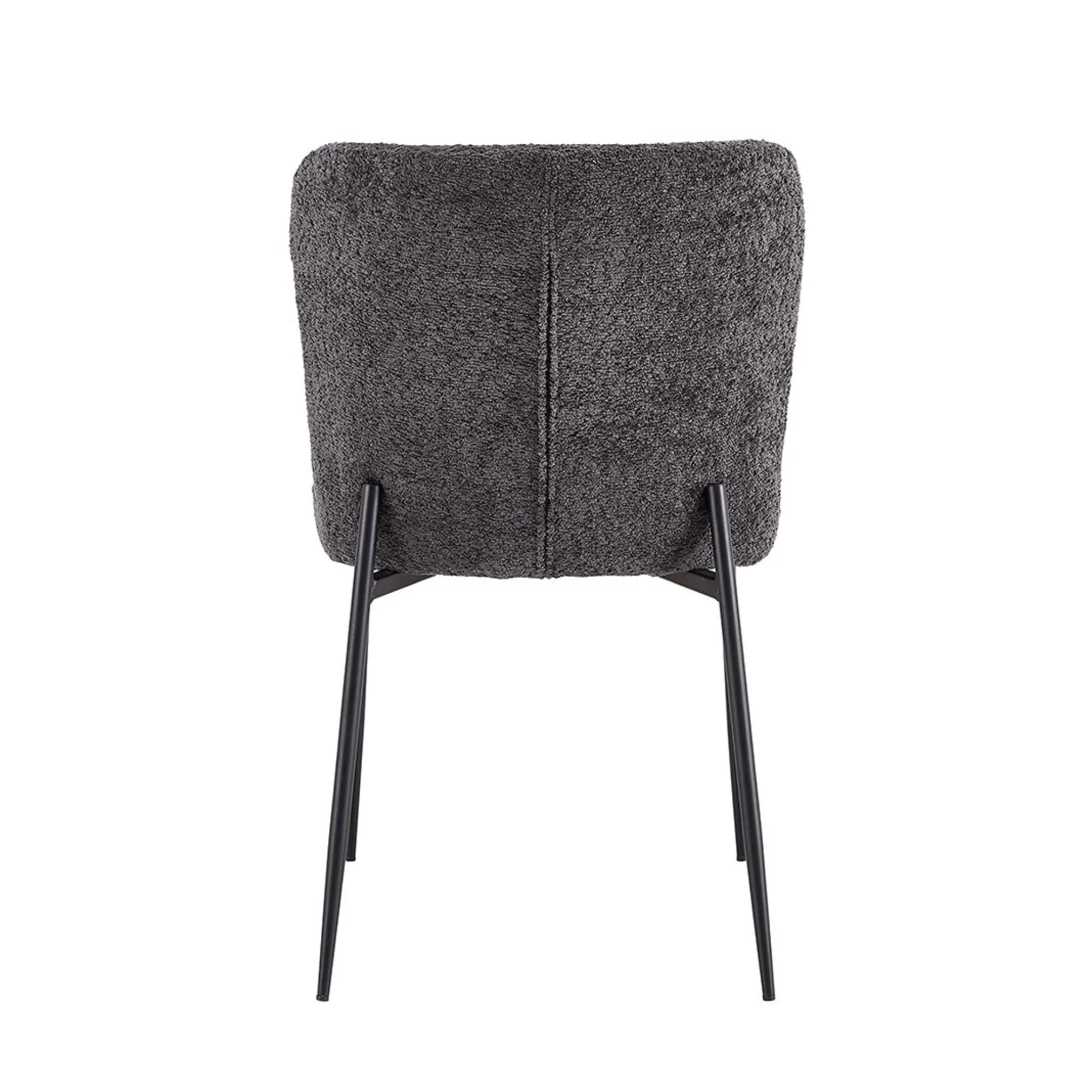 Eetkamerstoelen^Huisenthuis Stoel Jolie Bouclé – Set van 2 Donkergrijs