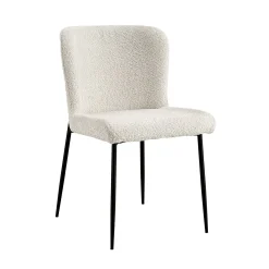 Eetkamerstoelen^Huisenthuis Stoel Jolie Bouclé – Set van 2 Ecru