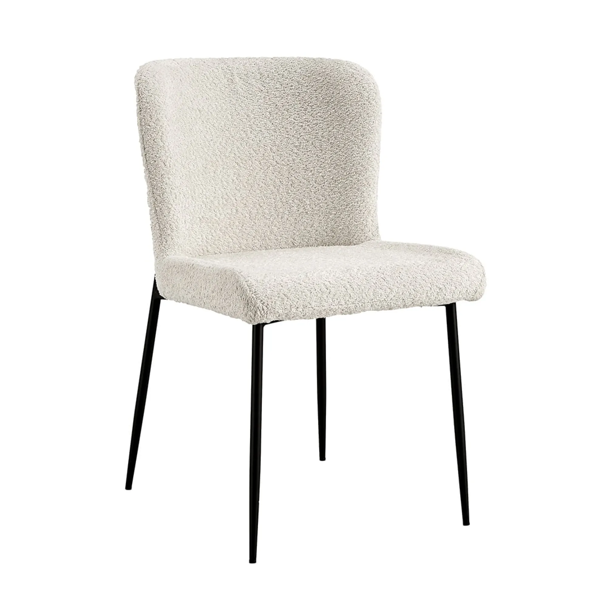 Eetkamerstoelen^Huisenthuis Stoel Jolie Bouclé – Set van 2 Ecru