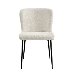 Eetkamerstoelen^Huisenthuis Stoel Jolie Bouclé – Set van 2 Ecru