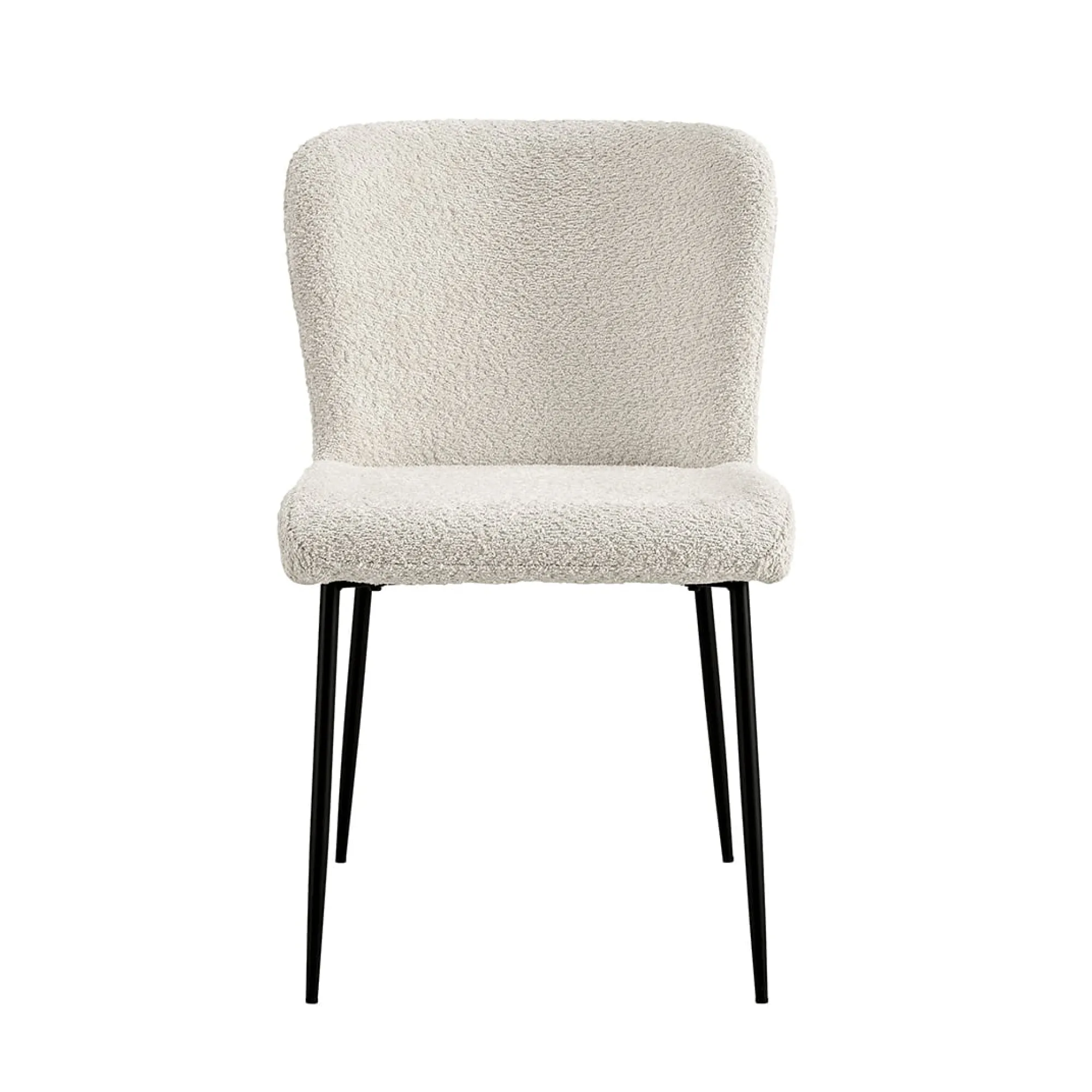 Eetkamerstoelen^Huisenthuis Stoel Jolie Bouclé – Set van 2 Ecru