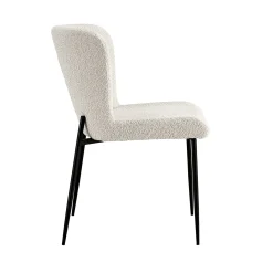 Eetkamerstoelen^Huisenthuis Stoel Jolie Bouclé – Set van 2 Ecru