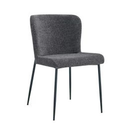 Eetkamerstoelen^Huisenthuis Stoel Jolie Donkergrijs – Set van 2